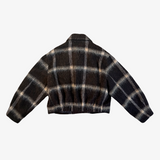 Short plaid wool jacket