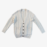 Beige cable knit cardigan