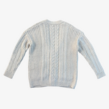 Beige cable knit cardigan