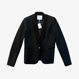 Black blazer with suede lapels
