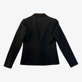 Black blazer with suede lapels
