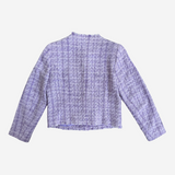 Chaqueta tweed lila con botones de perlas MANGO M