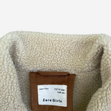 Abrigo borrego y ante marrón y beige ZARA KIDS 13-14 Y