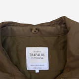 Chaqueta parka caqui con capucha ZARA S