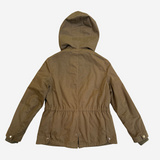Chaqueta parka caqui con capucha ZARA S