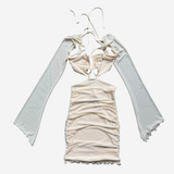 Vestido mini marfil con tirantes OH POLLY 34
