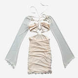 Vestido mini marfil con tirantes OH POLLY 34