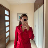 Camisa de seda roja ADOLFO DOMINGUEZ S
