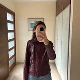 Chaqueta cuero granate ESCANDELLE L