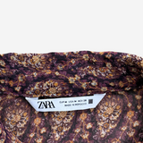 Blusa estilo camisa semitransparente paisley ZARA M