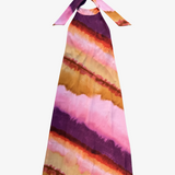 Vestido largo halter estampado tie-dye multicolor SATELA XS