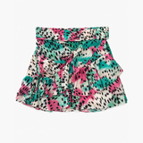 IRO Multicolour Abstract Print Ruffled Mini Skirt