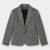 Blazer lana espiga gris Ralph Lauren