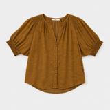 Sessùn Rust Textured Blouse