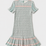 Summery Copenhagen Smocked Mint Mini Dress