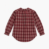 Indi & Cold Red Plaid Buttoned Blouse