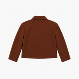 Indi & Cold Rust Brown Textured Button-Front Jacket