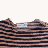 Bean's Barcelona maroon striped dress 6-9M