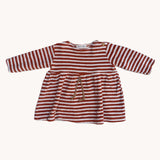 Bean's Barcelona pink striped dress 6-9M