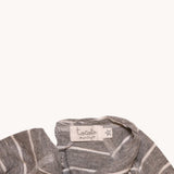 Gray long sleeve t-shirt with Tocoto Vintage stripes 1-3M