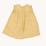Vestido manga corta rayas amarillas Arsène et les Pipelettes 9-12M