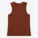 Laagam Brown Ribbed Tank Top