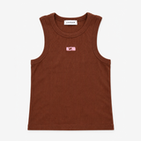 Laagam Brown Ribbed Tank Top