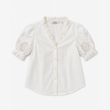 & Other Stories White Broderie Anglaise Blouse