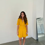 & Other Stories Yellow Printed Dress