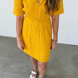& Other Stories Yellow Printed Dress
