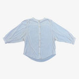 Beige blouse with puff sleeves