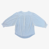 Beige blouse with puff sleeves