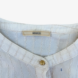 Beige blouse with puff sleeves