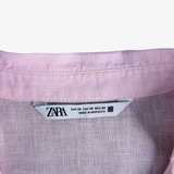 Camisa lino rosa ZARA XS