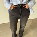 Vaqueros negros de tiro alto y corte recto Calvin Klein