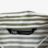 Camisa rayas verdes ZARA XS