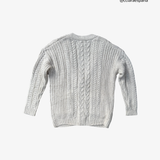 Cardigan de punto trenzado beige BROWNIE XXS