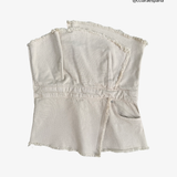 Top corsetero denim crudo ZARA M