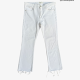 Straight white jeans with frayed hem MANGO 42