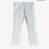 Straight white jeans with frayed hem MANGO 42