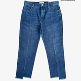 Jean recto con bajo deshilachado MANGO 40