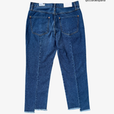 Jean recto con bajo deshilachado MANGO 40