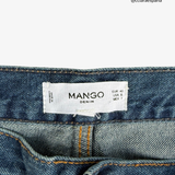 Jean recto con bajo deshilachado MANGO 40