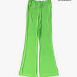 ZARA L green stretch long trousers