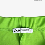 ZARA L green stretch long trousers