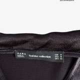 Black satin top with buttons ZARA M