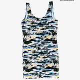 Vestido corto estampado tropical BIZANCE PARIS S