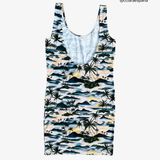 Vestido corto estampado tropical BIZANCE PARIS S