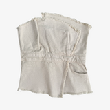 Top corsetero denim crudo ZARA M