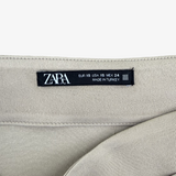 Falda midi satinada beige con fruncido ZARA XS
